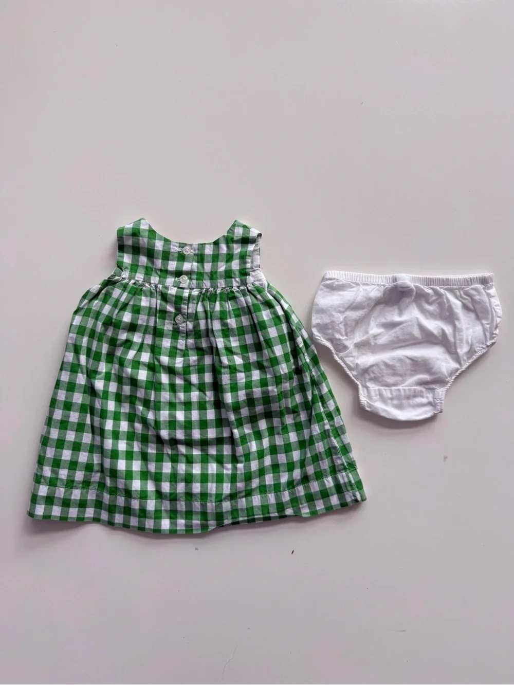 Gap Gingham Plaid Dress Set 6-12M